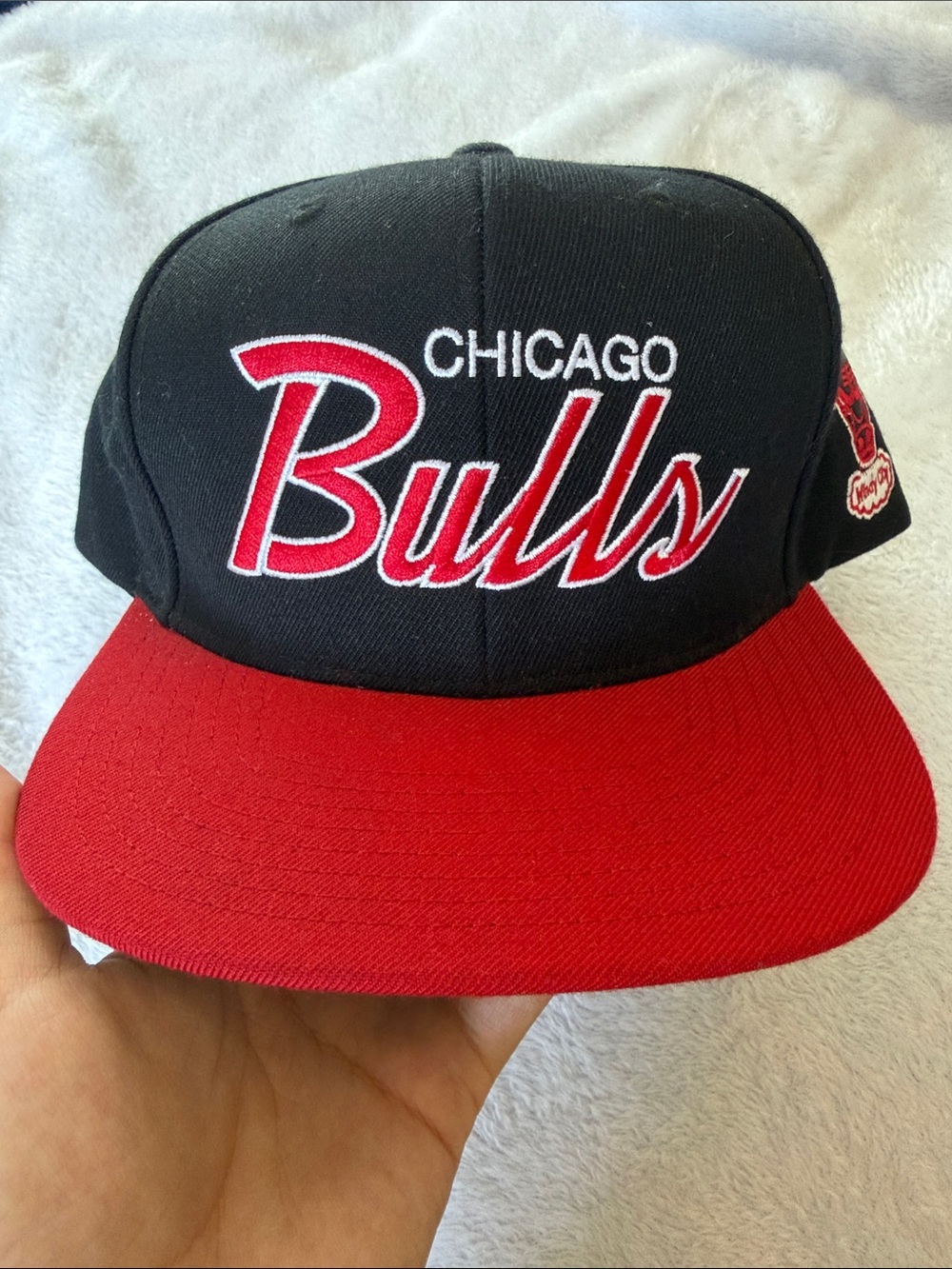 Mitchell & Ness Chicago Bulls Black and Red Snapback Hat